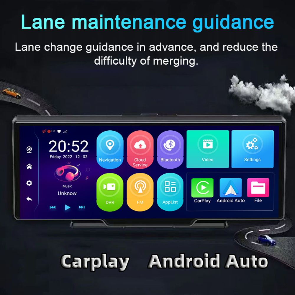 Multi-language Dual Lens Car Video Recorder Auto Dash Cam