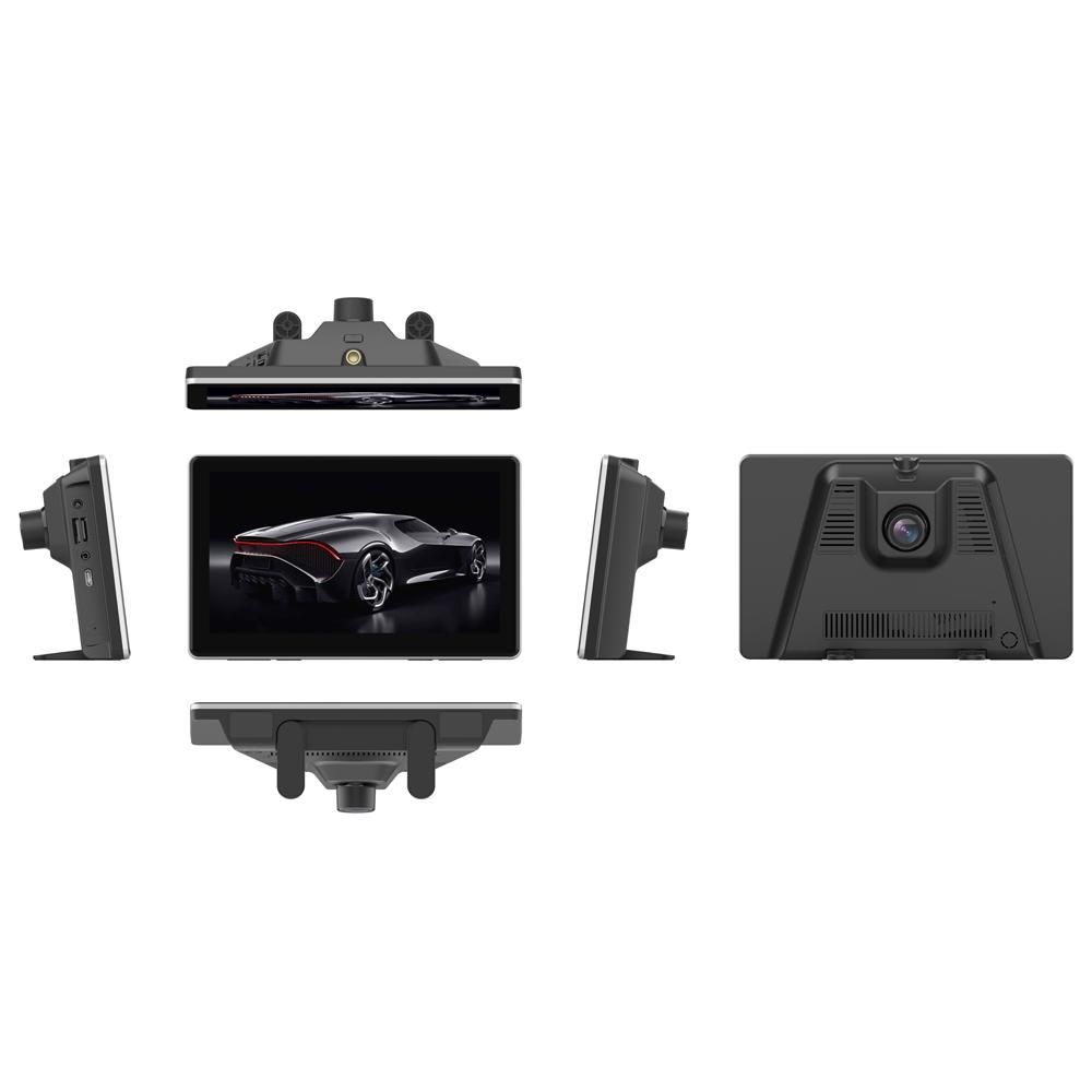 Multi-language Dual Lens Car Video Recorder Real View Navigation Auto Dash Cam Night Viewing Car Camera Recorder Voice Assistant DVR Wide Angle Car Camcorder