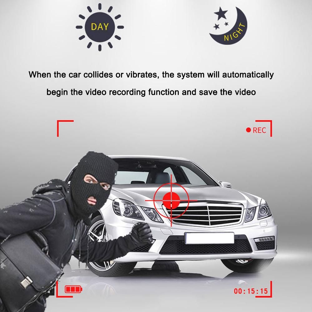 Multi-language Dual Lens Car Video Recorder Real View Navigation Auto Dash Cam Night Viewing Car Camera Recorder Voice Assistant DVR Wide Angle Car Camcorder