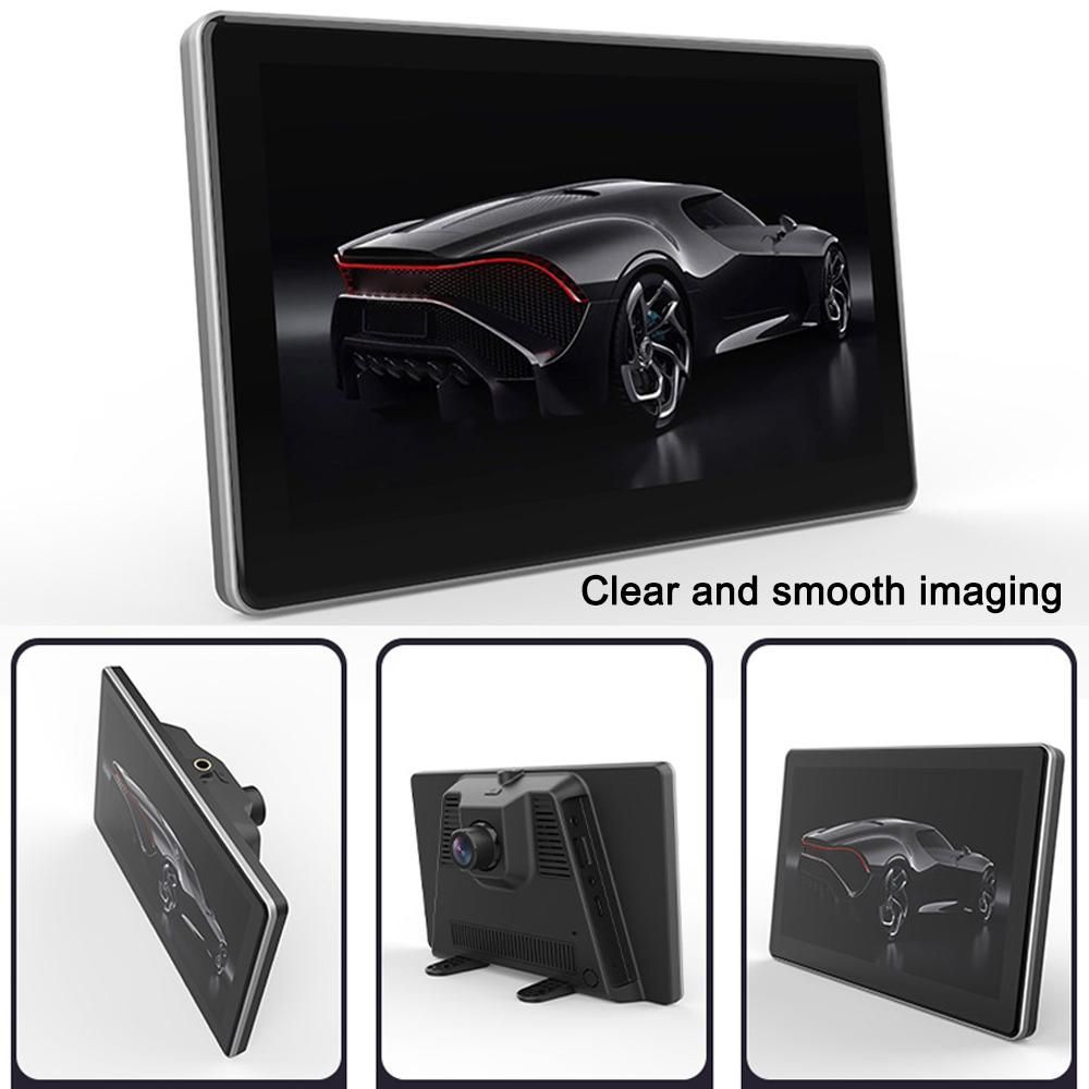 Multi-language Dual Lens Car Video Recorder Real View Navigation Auto Dash Cam Night Viewing Car Camera Recorder Voice Assistant DVR Wide Angle Car Camcorder