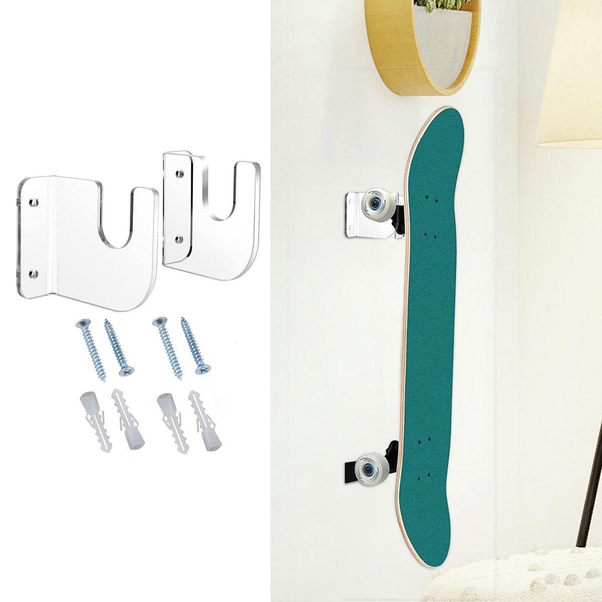 Skateboard Holder Organizer Skateboard Storage Rack Clear