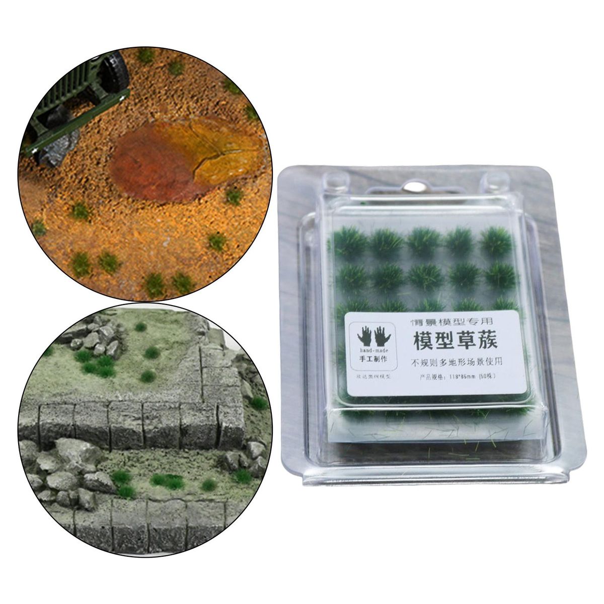 50 Pieces Simulation Miniature Model Grass Static Scenery