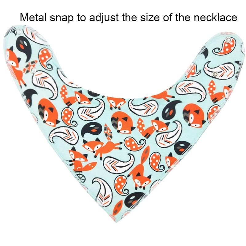 4PCS Cotton Cartoon Child Baberos Bandana Bib