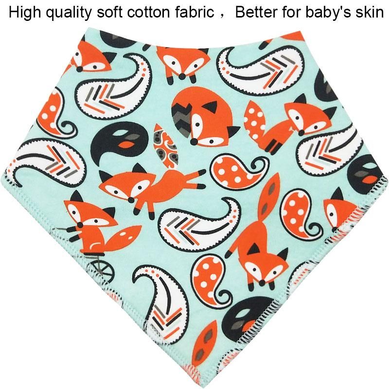 4PCS Cotton Cartoon Child Baberos Bandana Bib