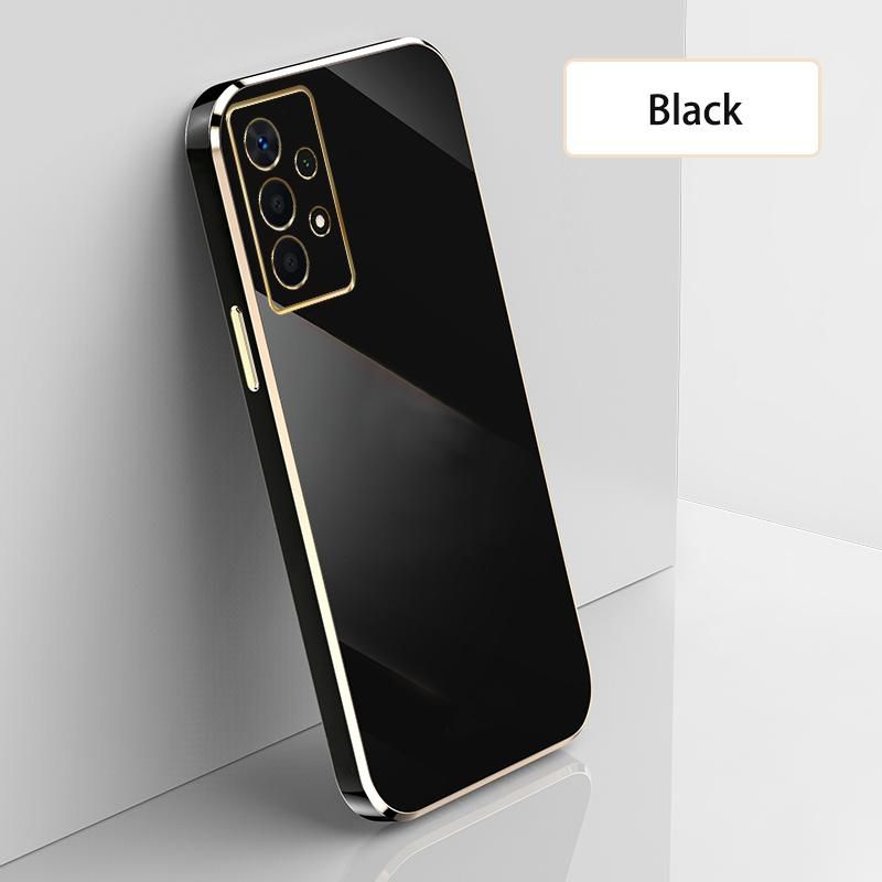 Ultra Thin Plating Phone Case for Samsung Galaxy A23 4G 5G Lens Protection soft Phone Back Cover-Black