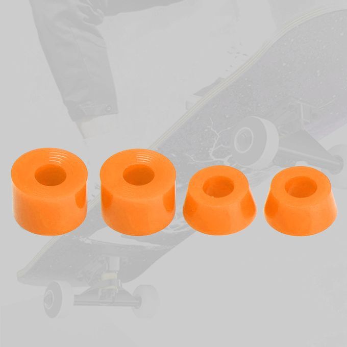4Pcs Soft Skateboard Truck Bushing Top Bottom Bushings Rebuild Orange