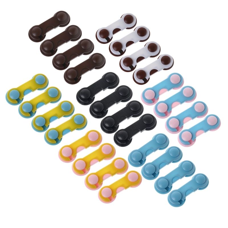 H3CD 4Pcs Doors Drawers Wardrobe Toddler Baby Children Protection Safety Plastic Lock