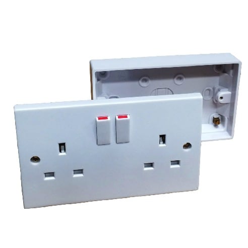 A&bt 13a Double Socket - 5PCS PER PACK