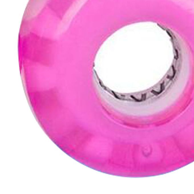 4x Luminous Quad Roller Skateboard Wheels Light Up Double Row Pink