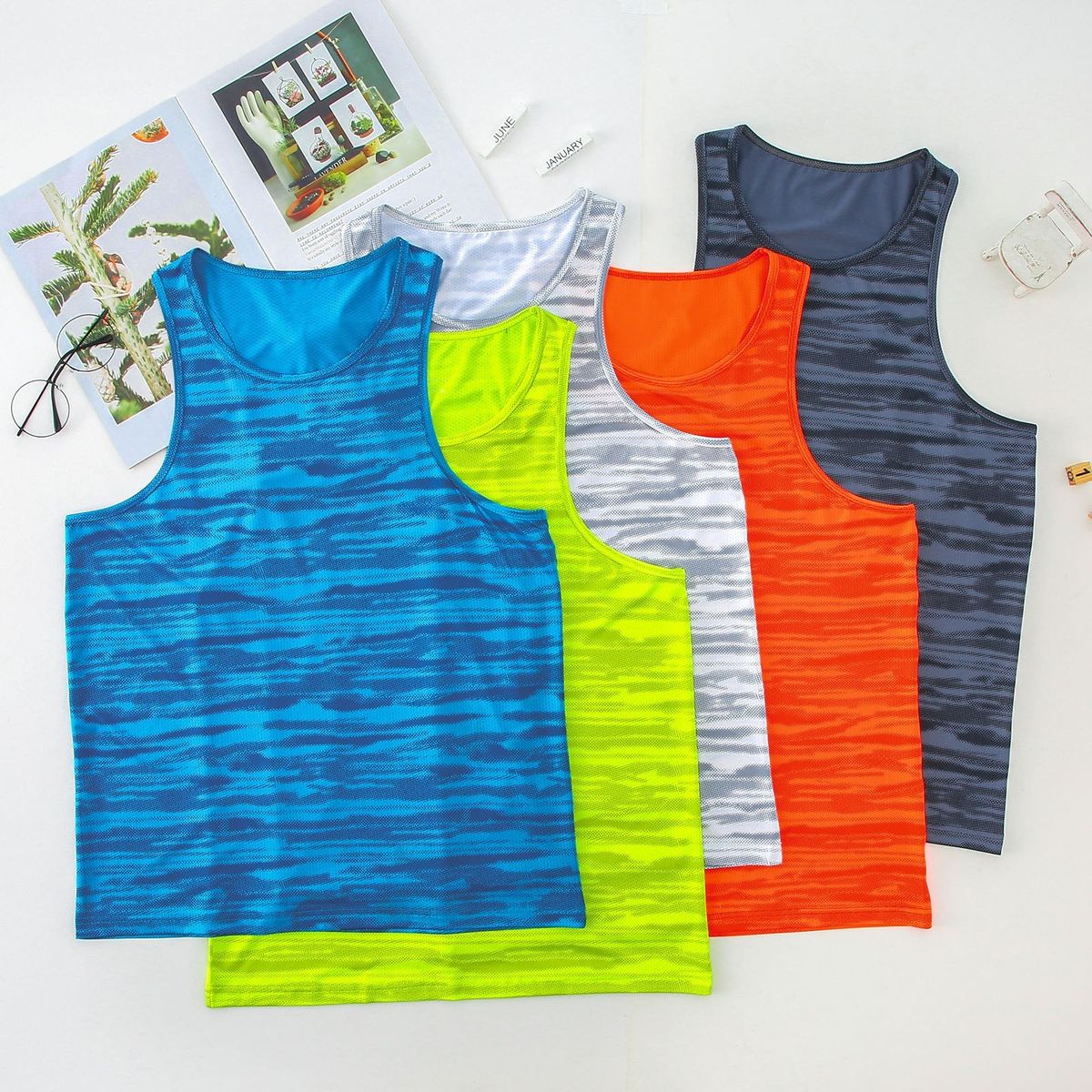 Men Sports Tank Top Sleeveless Loose Fit Quick-dry