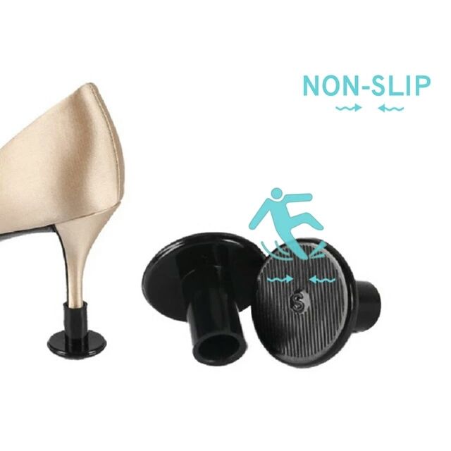 Heel Protector 2 Pairs Black And Clear - Small (Thin Heels)
