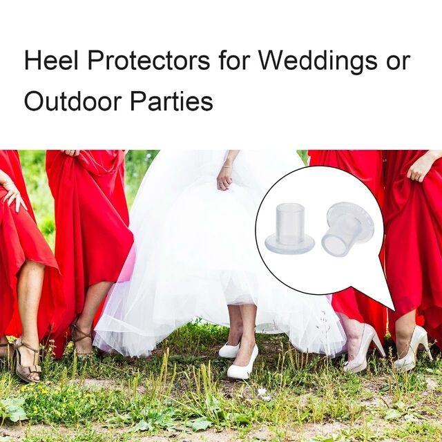 Heel Protector 2 Pairs Black And Clear - Small (Thin Heels)