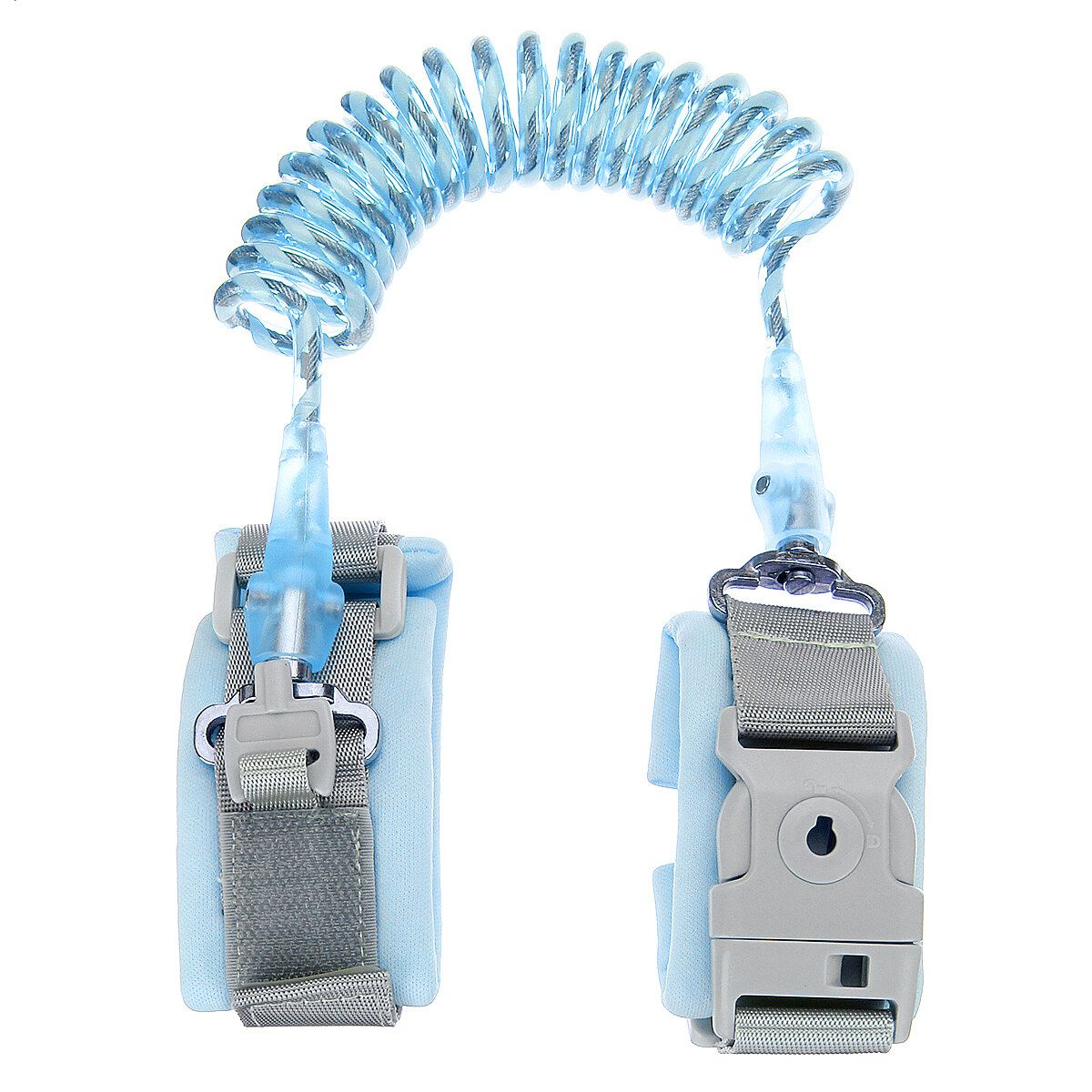 Adjustable Kids Safety Harness Child Wrist Leash Anti-lost Link Children Belt Walking Assistant Baby Walker Wristband Blue Reflective 1.5m