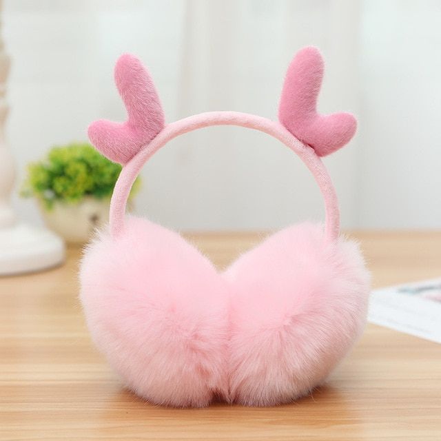 Fur Elk Earmuff Solid Color Headphones Ladies Earmuffs Wint