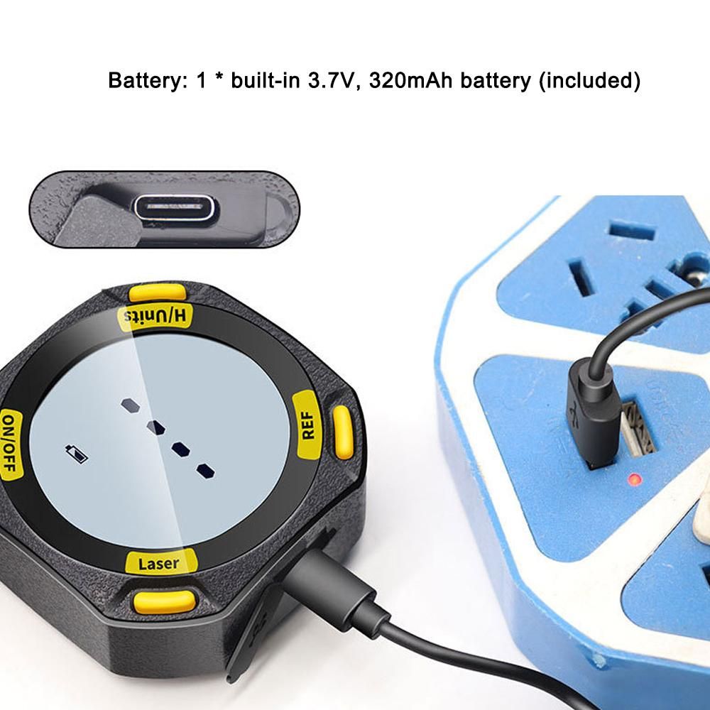 5-Sided Strong Magnetic Inclinator Digital Level and Angle Finder Versatile 4 * 90° Inclinometer LCD Display Dipmeter Gauge 4 Unit Switchable with Two Laser Lines