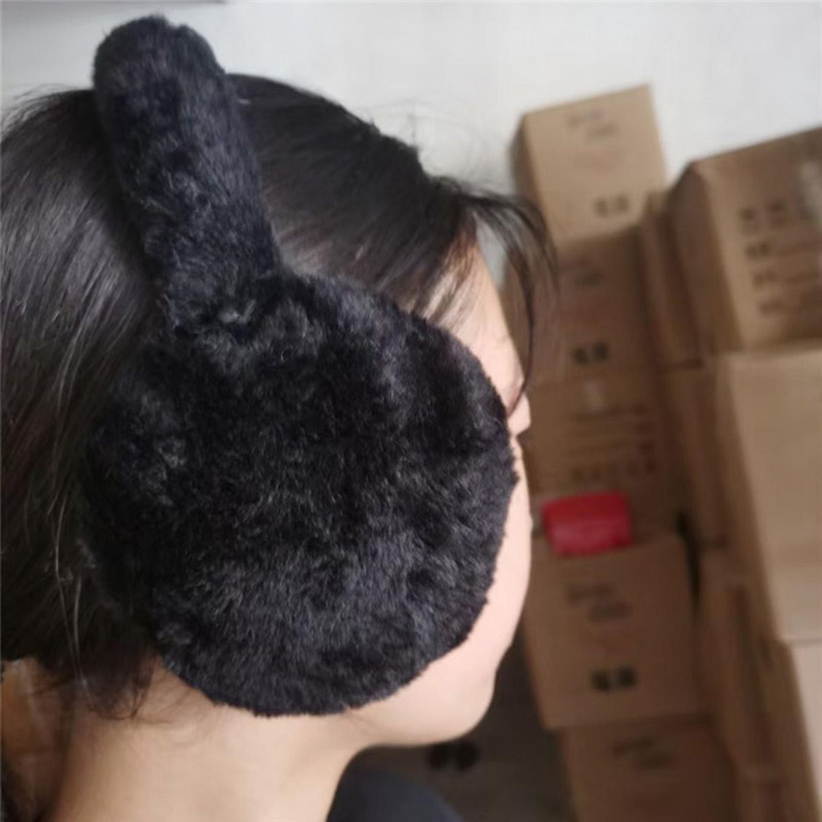 Earmuffs Winter Thickened Ear Covers Warmer Black