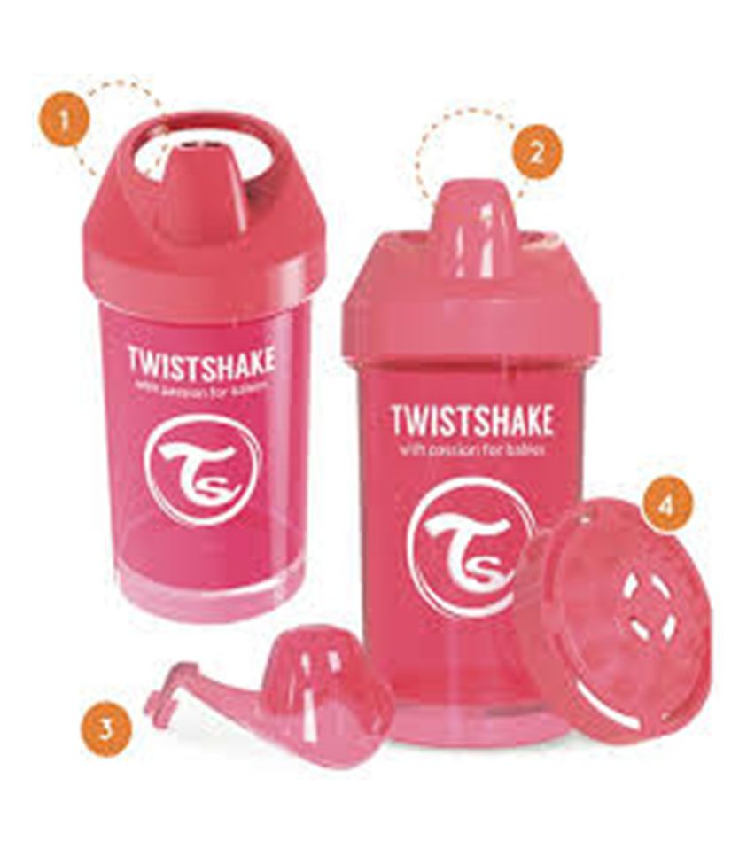 Ergonomic Spill Free Fruit Infuser Crawler Cup 300ml- Peach
