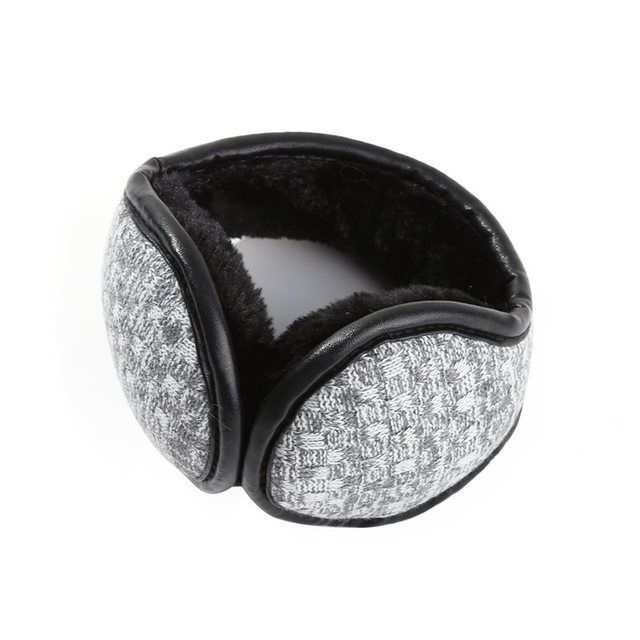 Azue Winter Fuzzy Ear Cover Women Warm Knitted Earmuffs Plu