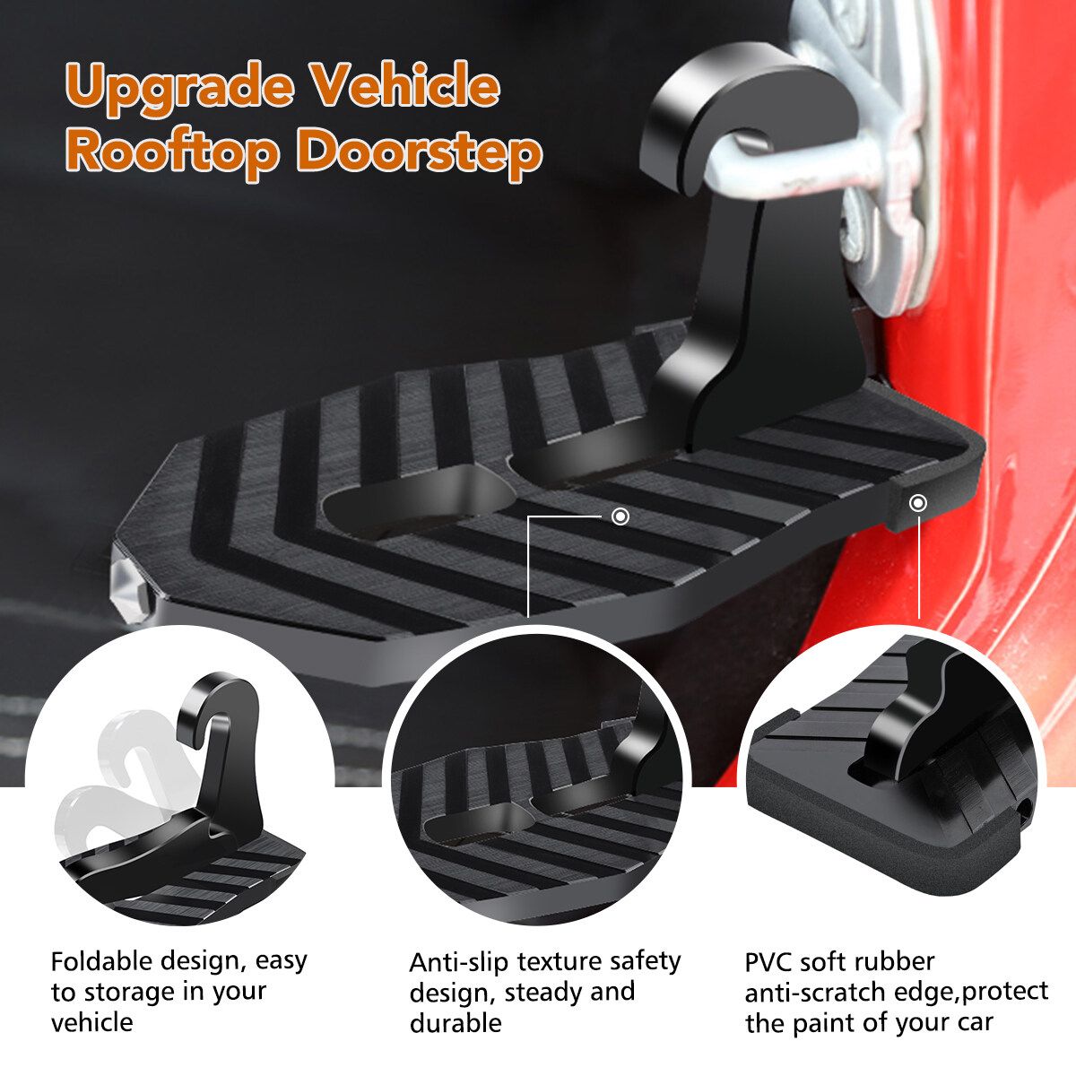 New Car Step Vehicle Folding Ladder For Jeep SUV Car Easy Access To Car Rooftop