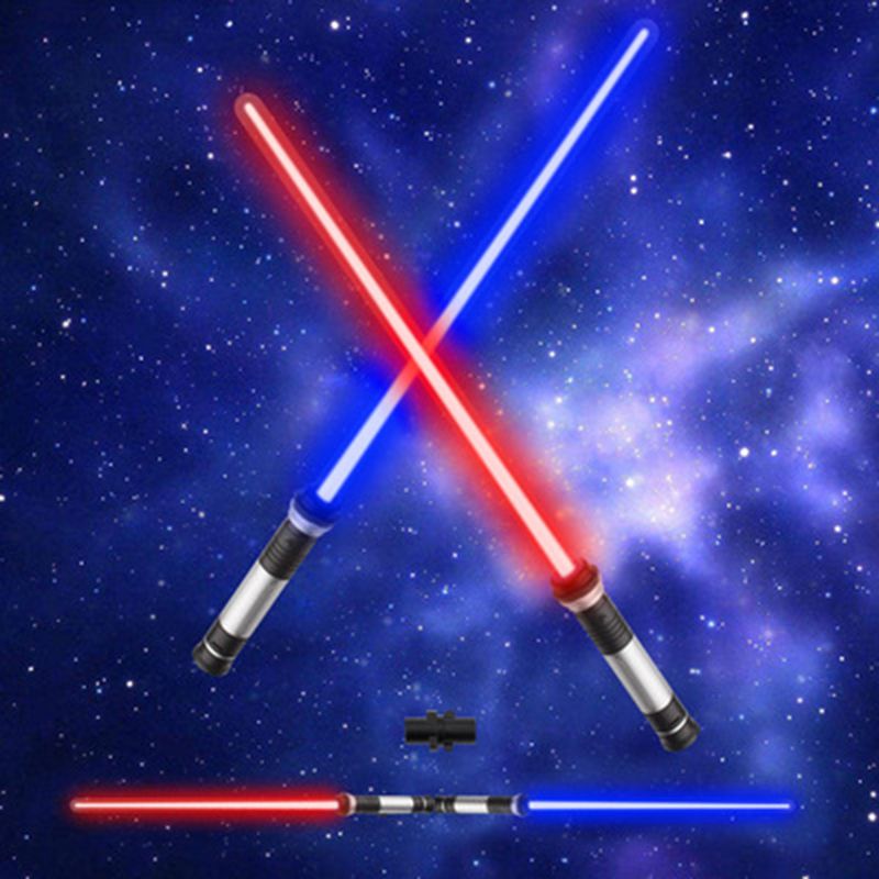 New Telescopic Lightsaber Toy Cosplay Luminous Music Star  Boys Gift