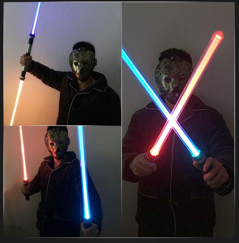 New Telescopic Lightsaber Toy Cosplay Luminous Music Star  Boys Gift