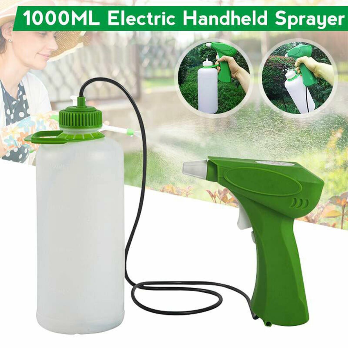 Mini Electric Handheld Sprayer With 1L Bottle Automatic