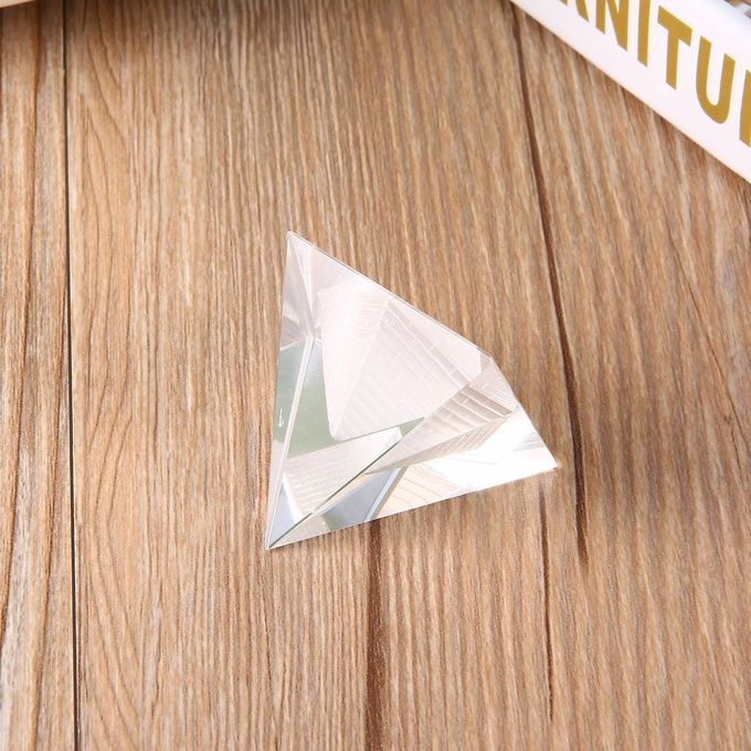 Artificial Egyptian Clear K9 Crystal Quartz Pyramid Home Desk Decoration