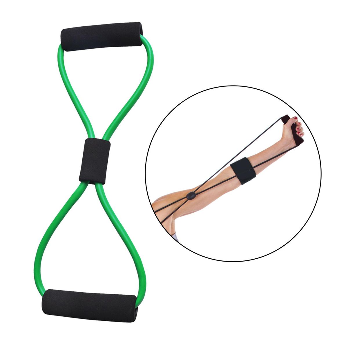 Exercise  For Shoulder Back Foot Leg 8 Shaped Green