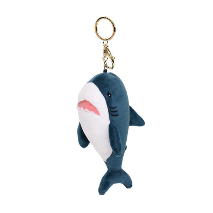 Key Holder Soft Cartoon Shark Shape Plush Creative Hanging-