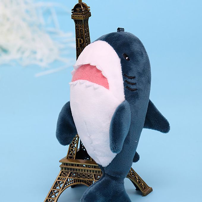Key Holder Soft Cartoon Shark Shape Plush Creative Hanging-