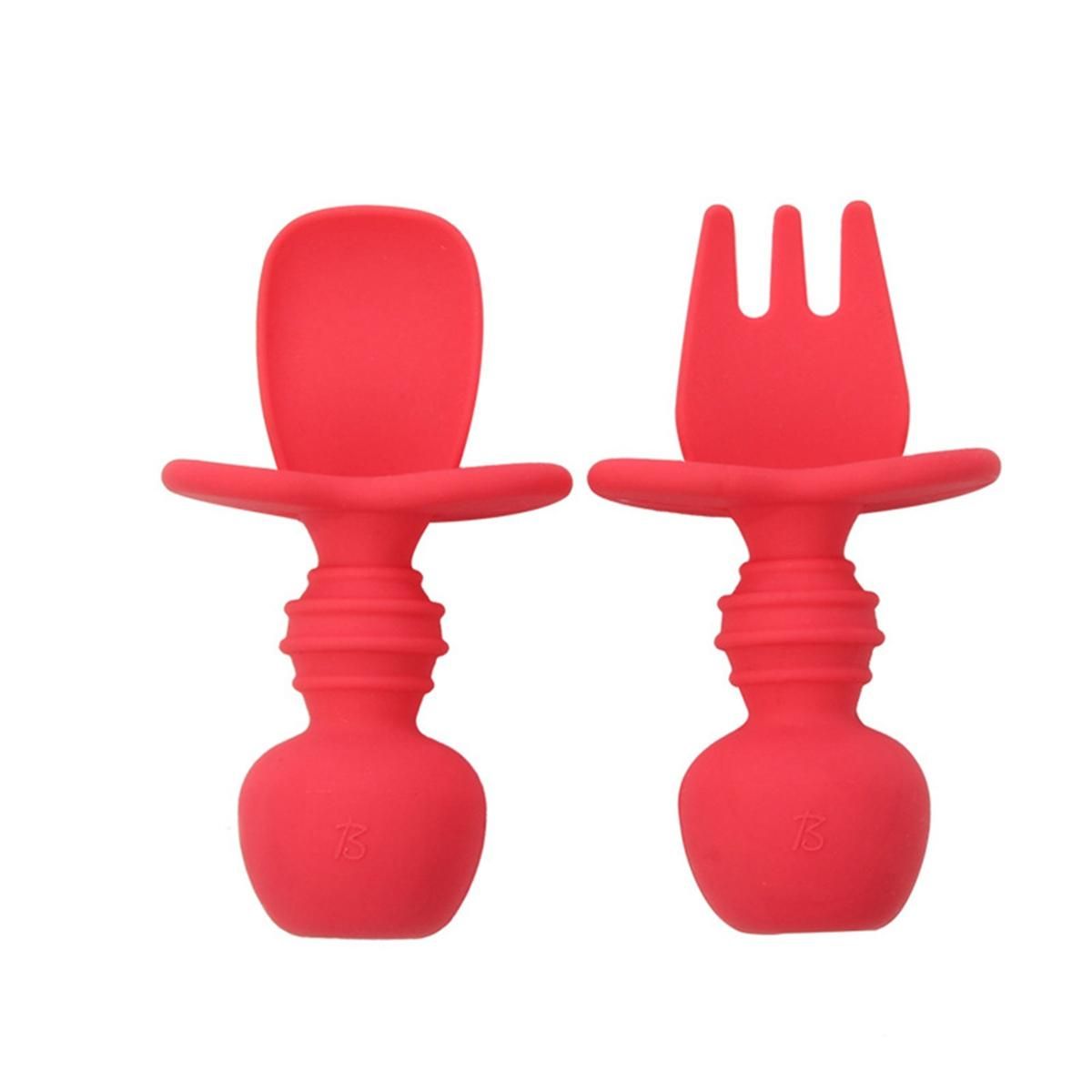 Silicone Short-Handled Spoons, Baby Food Training, Baby and