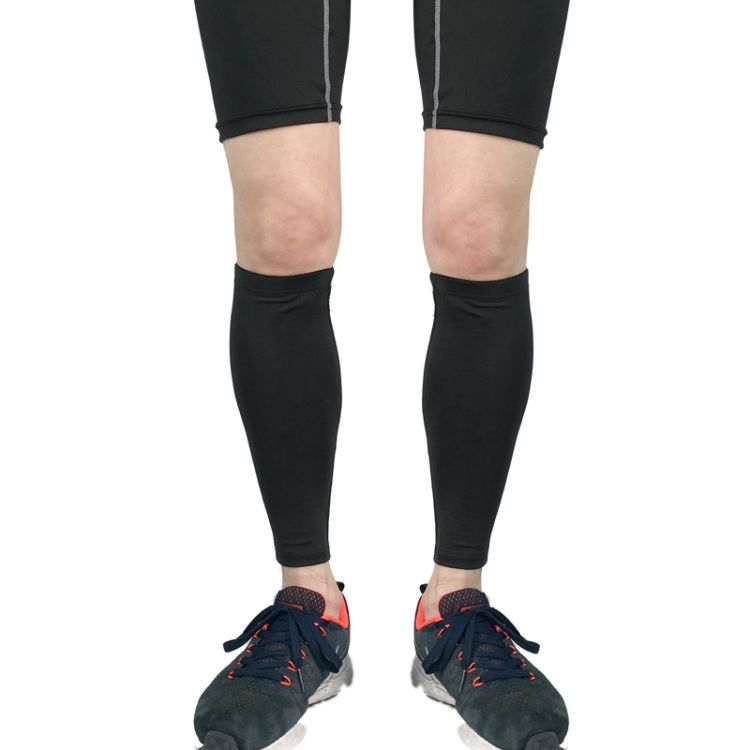 2 PCS Sports Calf Protector,  XL (Black)