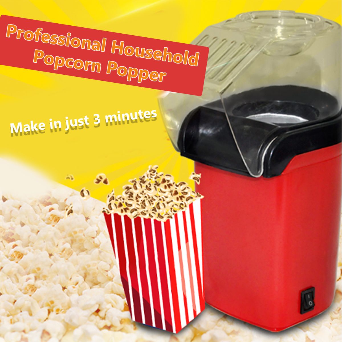 1200W Popcorn Popper Popcorn Maker Electric Popcorn Machine