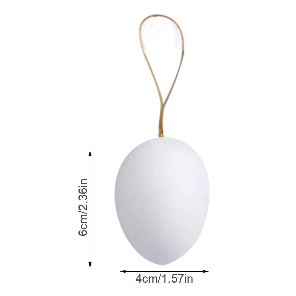 50pcs DIY Easter Eggs 8pcs Color Pens Hanging White Plastic