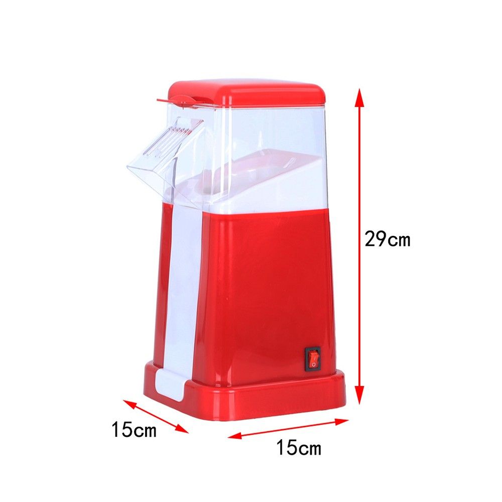 Electric Hot Air Popcorn Popper With Top Cover Electric