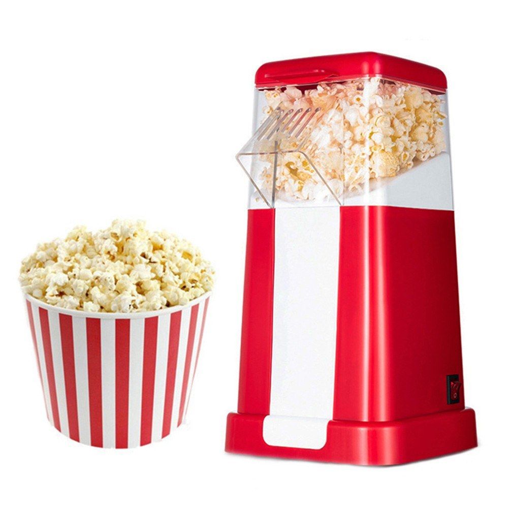 Electric Hot Air Popcorn Popper With Top Cover Electric