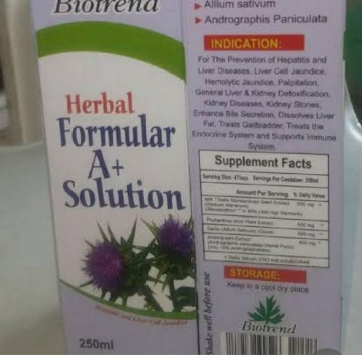 Formular A +100% Cure For Hepatitis And Liver Disease X 2