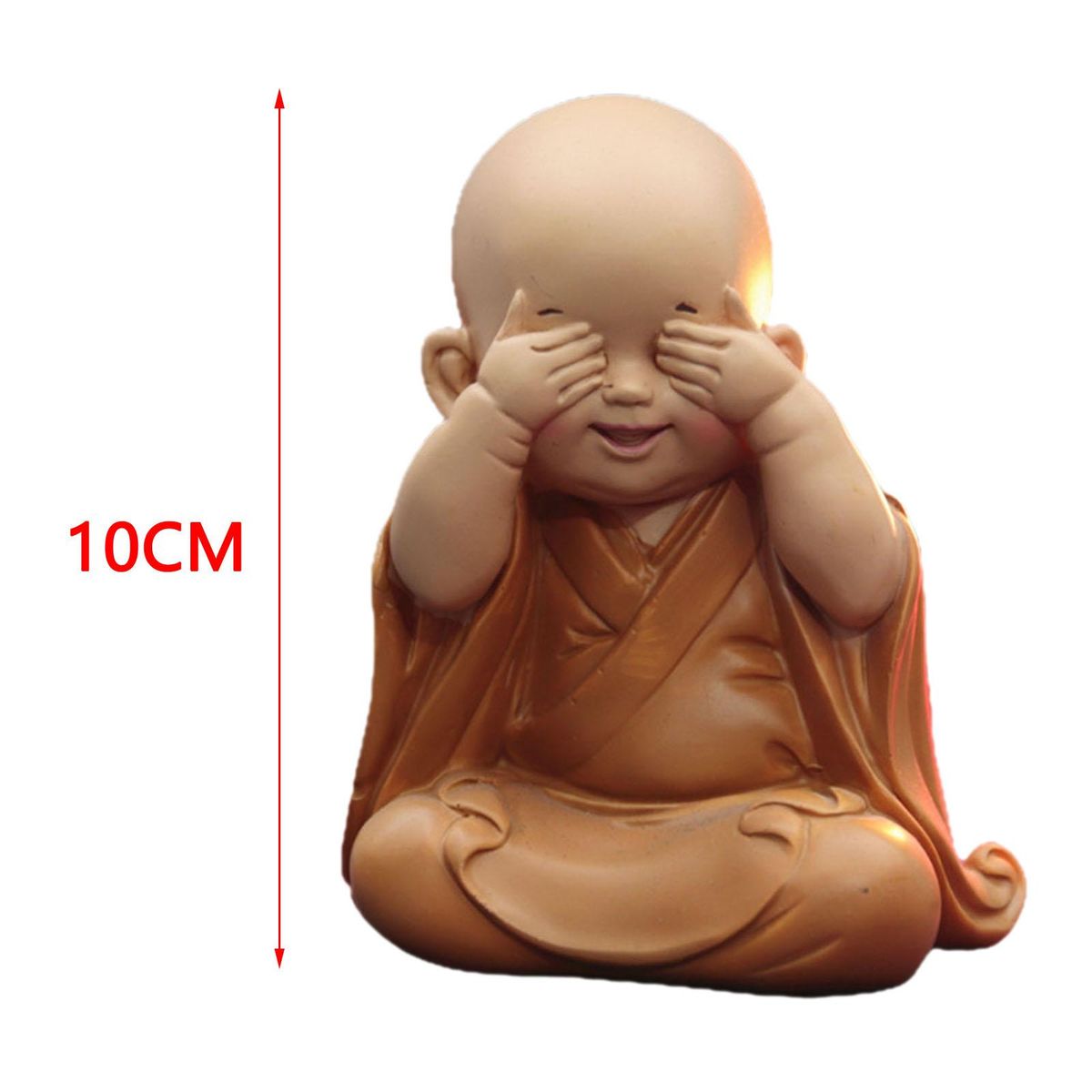 Cute Buddha Statue  Figurine Ornaments Buddha Cover Eyes
