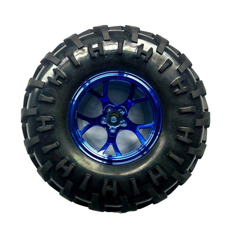 Smart Robot Car Accessories 130mm Diameter Blue/Silver Rubber Wheel Suit M4 Coupling Blue Blue (blue)