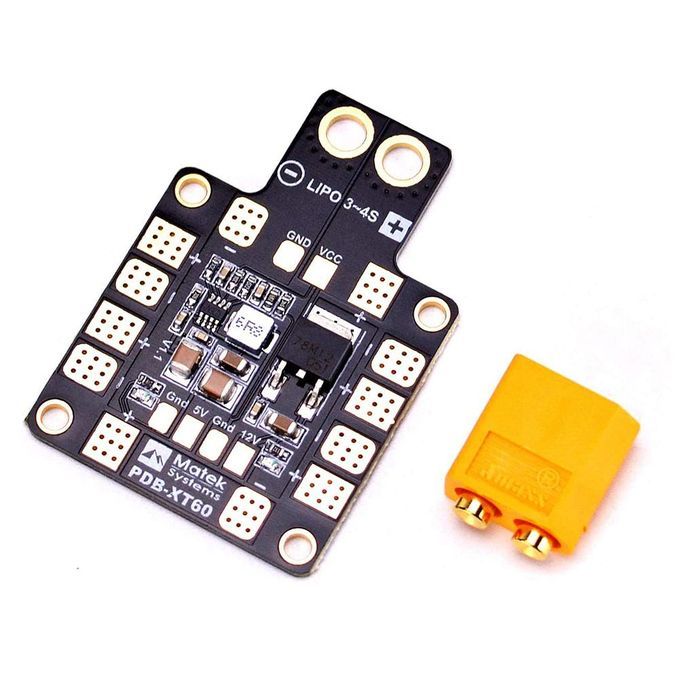 PDB-XT60 Dual BEC 5V/2A 12V/0.5A Output Power Distribution-