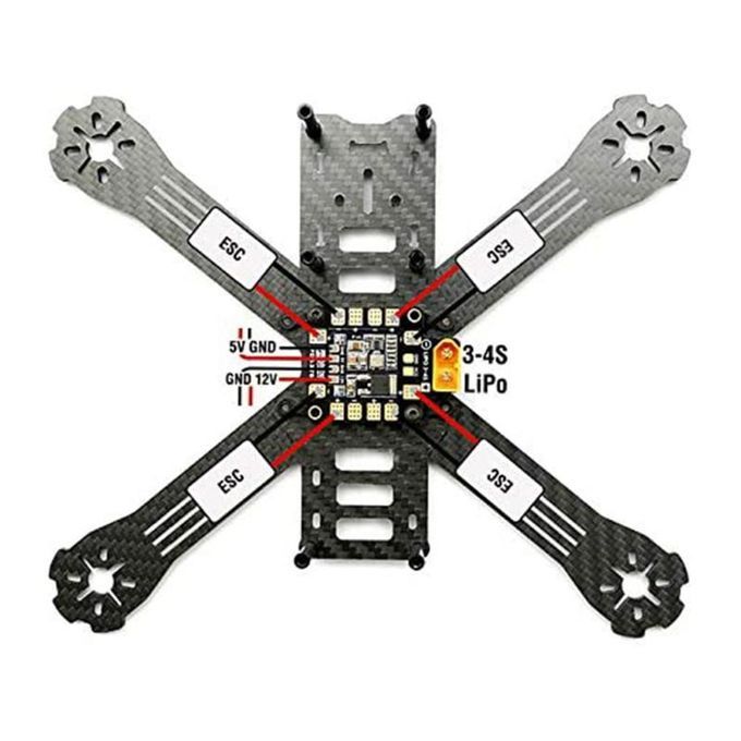PDB-XT60 Dual BEC 5V/2A 12V/0.5A Output Power Distribution-