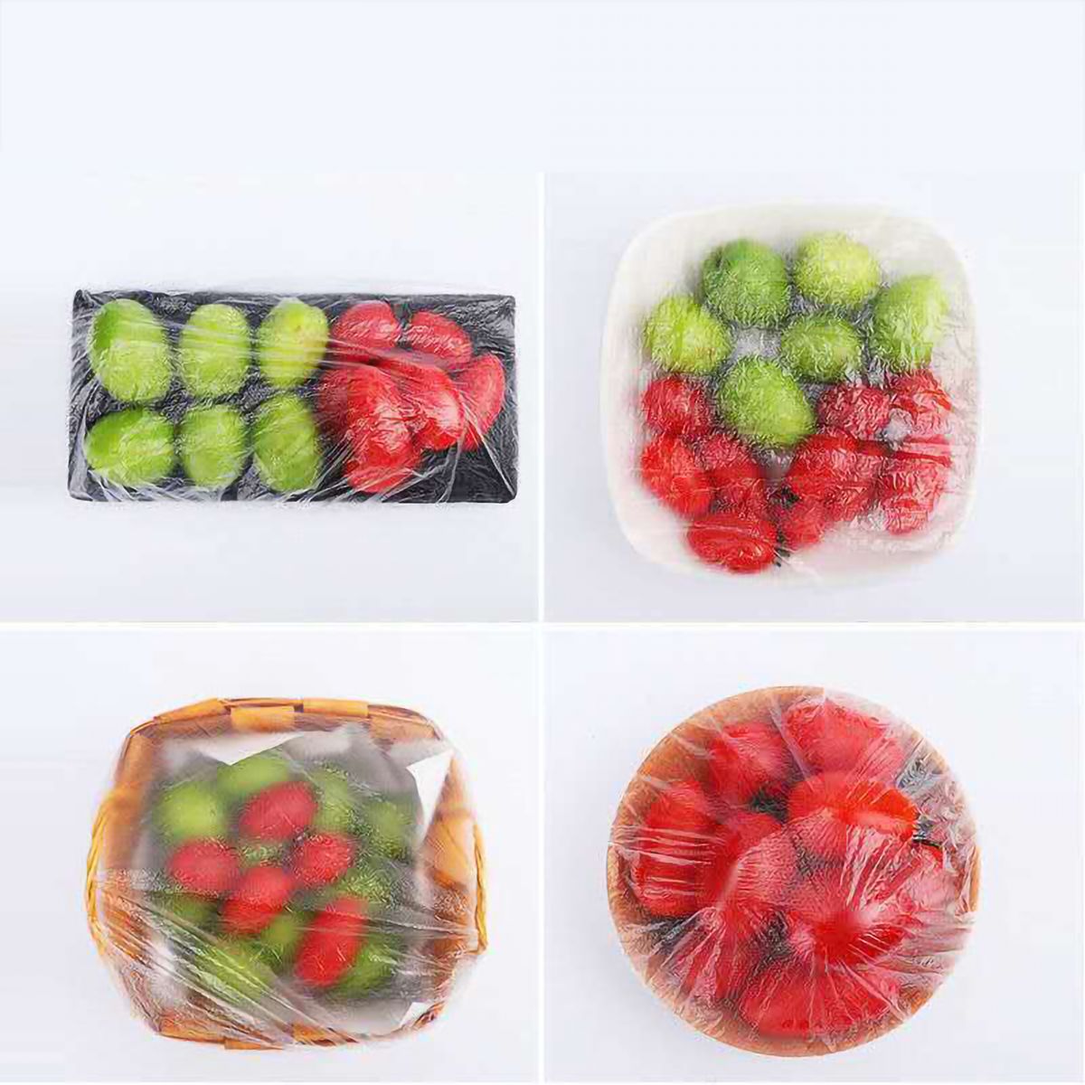 100PCS Disposable Food Storage Cover Elastic Food Wraps