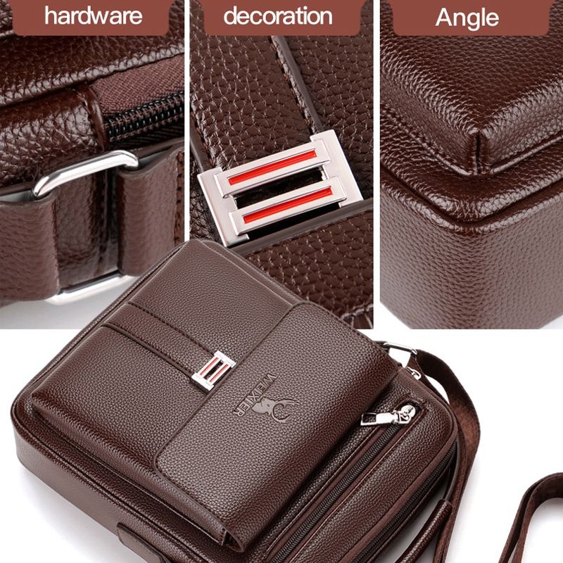 WEIXIER D244 Men Large Capacity Business Retro Messenger Bag