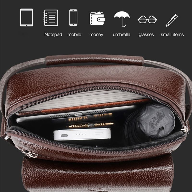 WEIXIER D244 Men Large Capacity Business Retro Messenger Bag