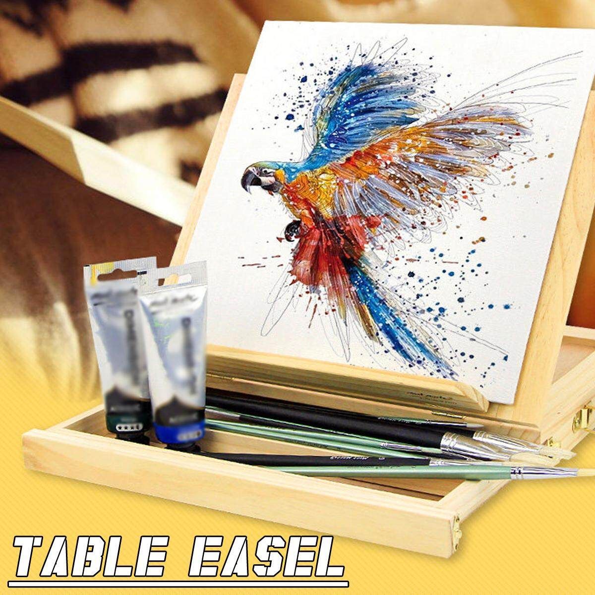 2Type Wood Artist Easel Art Drawing DesktopTable Drawer/Sketching Easel