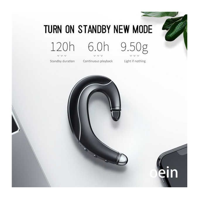 UKa Bone Conduction Bluetooth Headset Handsfree Mini Headphone Ear-Hook Painless Wearing