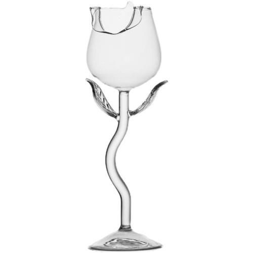 Creative Cocktail Glass Rose Flower Design Crystal Transparent Personality Cocktail Beer Mug Cup Glass Wine Whiskey Drinking