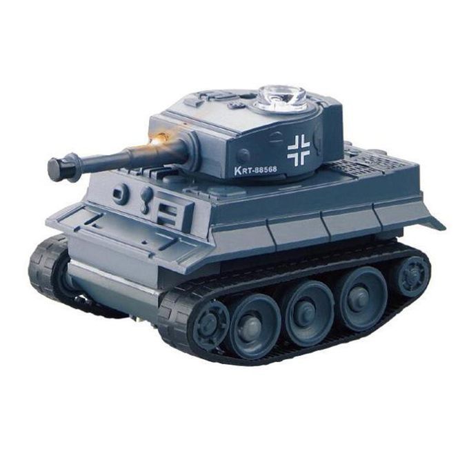 Mini RC Battle Tank Crawler With Remote Control Toys Kids Boy Gray