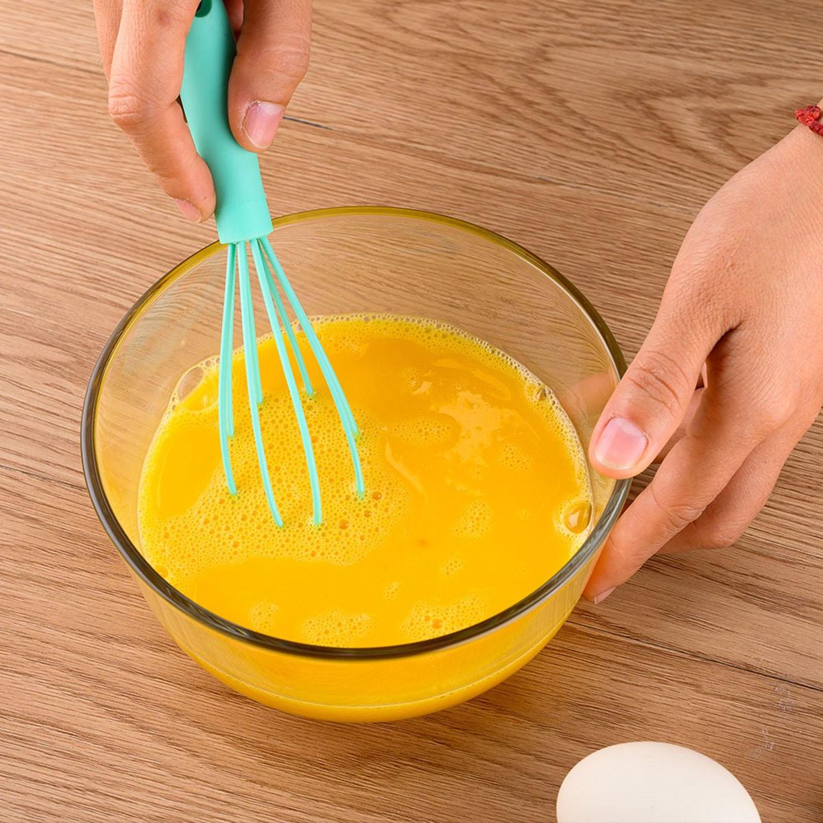 Silicone Whisk Cooking Non Scratch Small Cookware Green