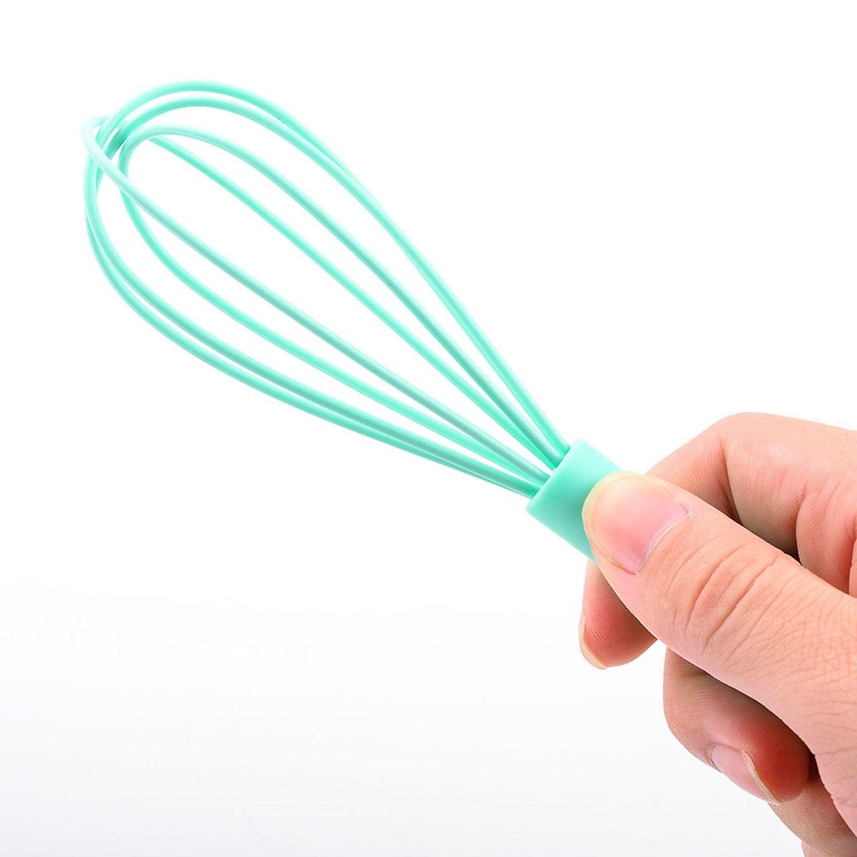 Silicone Whisk Cooking Non Scratch Small Cookware Green